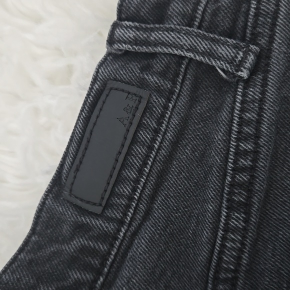 Abercrombie & Fitch Ankle Straight Ultra High Rise Black Distressed Jeans Size 2 - Picture 8 of 8